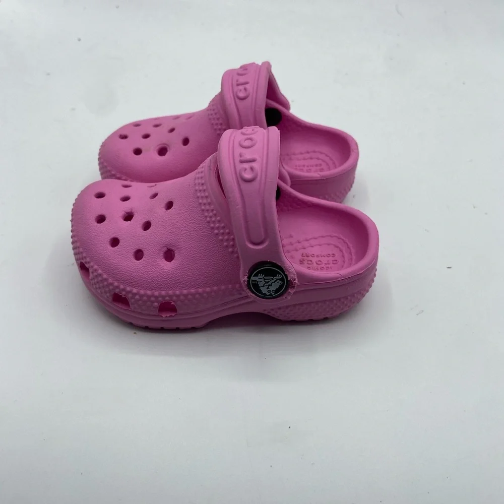 CROCS Pink Water Shoes with Perforated Design